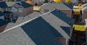 different types of roof options in a typical Ottawa neighbourhood