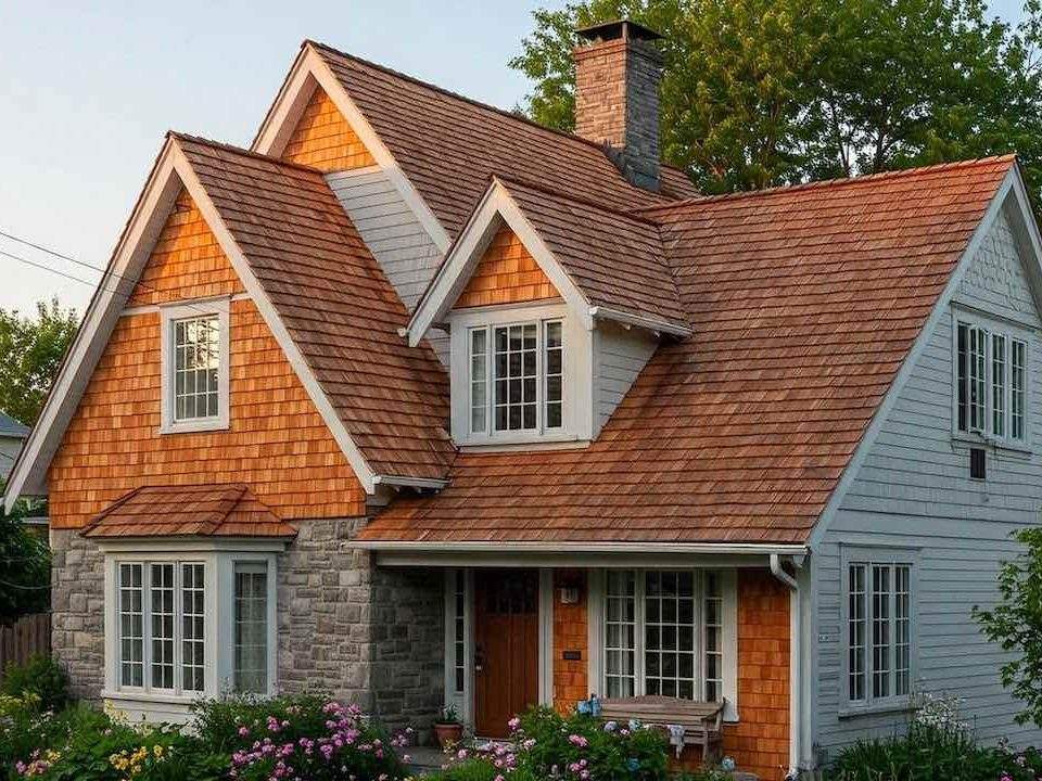 an Ottawa house with cedar shake roofing