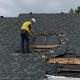 roof damage being inspected after an Ottawa summer storm