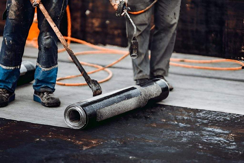 bitumene rolling roof installation in Ottawa