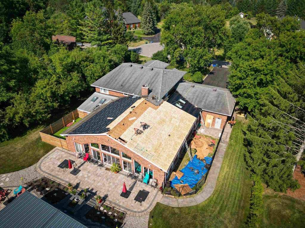 an Ottawa roofing project being completed by the local professionals at Vanity Roofing