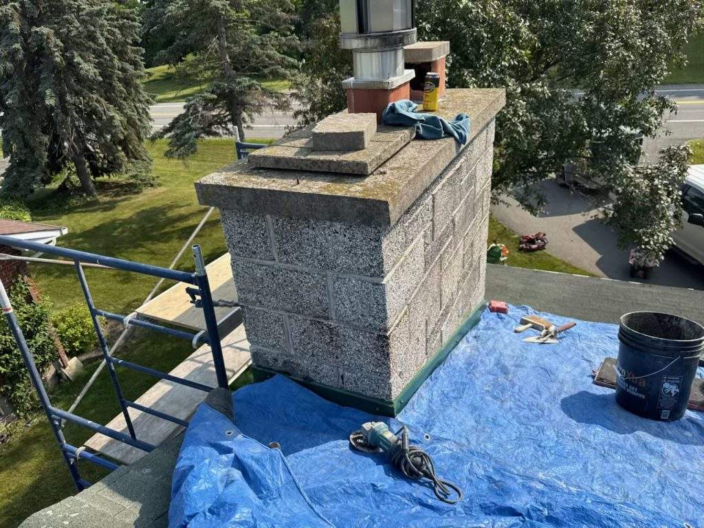 stonework chimney