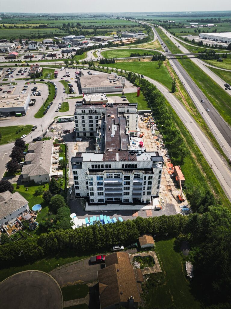 Flat roof on a condo building in Casselman